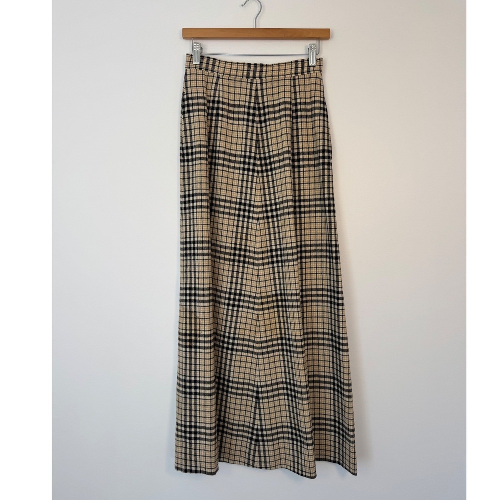 Dark Academia Young Pendleton Juniors 9/10‎ Maxi Skirt Plaid Wool Vintage